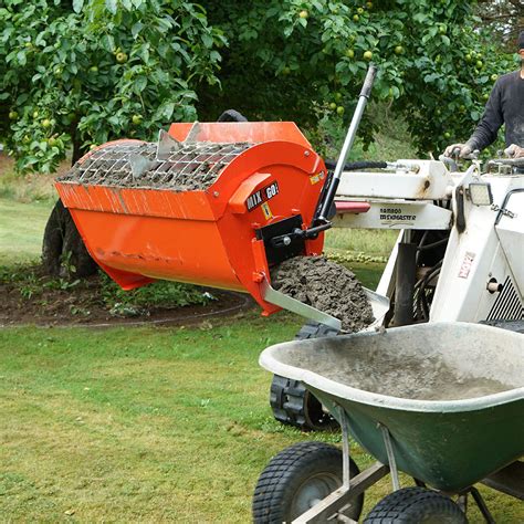 skid steer concrete mixing bucket|skid mounted concrete mixer.